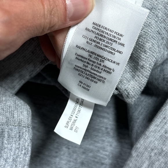 Polo Ralph Lauren Tech Fleece Heather Gray Bomber Jacket Mens Large - Picture 5 of 7